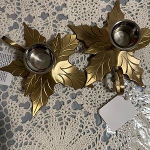Candlestick Pair Poinsettia